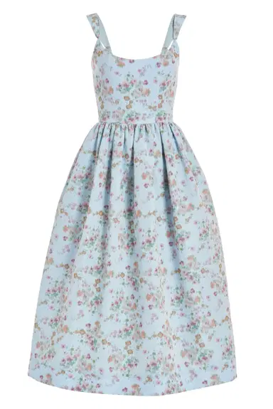 Markarian Apple Blue Ikat Floral Corset Dress | Thumbnail 1 Markarian Apple Blue Ikat Floral Corset Dress | Thumbnail 1