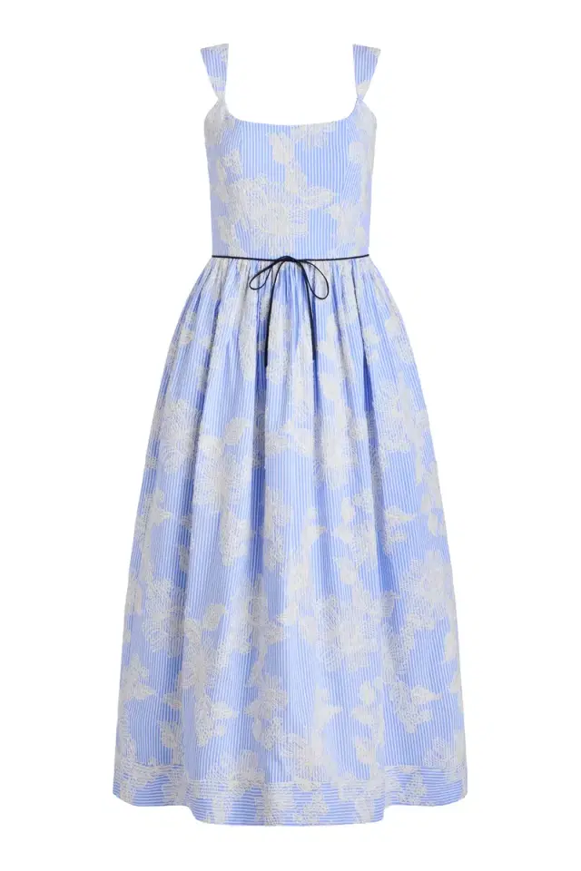 Apple Embroidered Stripe Dress Apple Embroidered Stripe Dress