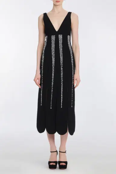 Markarian Brandy Pearl Stripe Embroidery Midi Dress | Thumbnail 2 Markarian Brandy Pearl Stripe Embroidery Midi Dress | Thumbnail 2