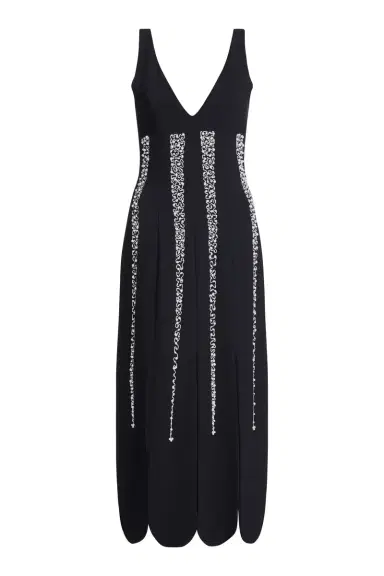 Markarian Brandy Pearl Stripe Embroidery Midi Dress | Thumbnail 1 Markarian Brandy Pearl Stripe Embroidery Midi Dress | Thumbnail 1