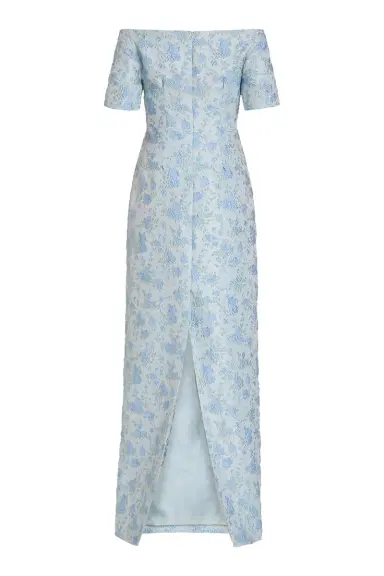 Markarian Gilda Cornflower And Mint Brocade Gown | Thumbnail 5