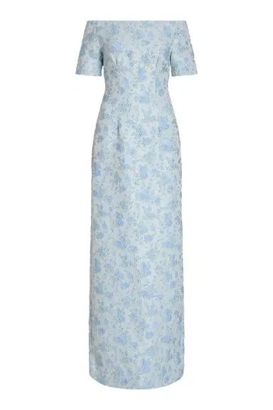 Markarian Gilda Cornflower And Mint Brocade Gown | Thumbnail 1