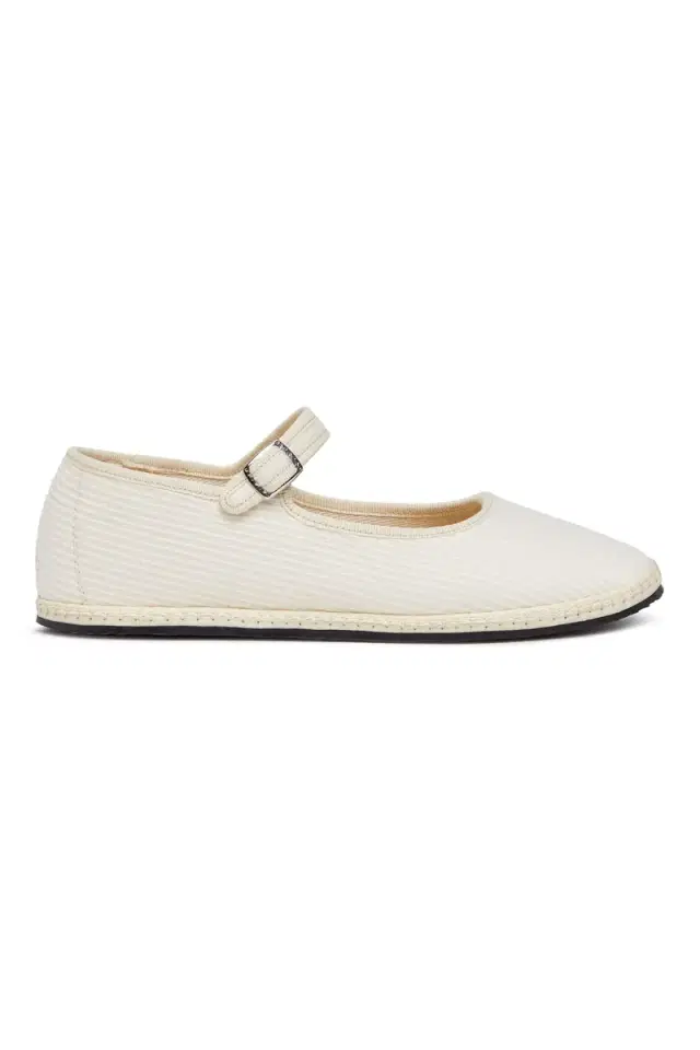 Markarian Ivory Stripe Jacquard Mary Jane