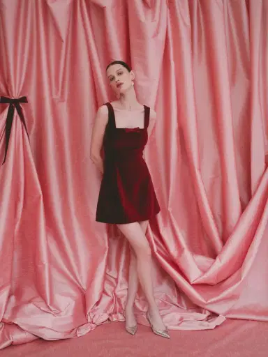 Markarian Jeanine Burgundy Velvet Mini Dress | Thumbnail 6 Markarian Jeanine Burgundy Velvet Mini Dress | Thumbnail 6