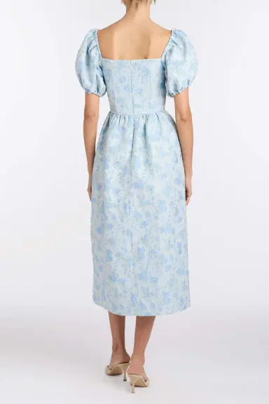 Markarian Lillian Cornflower And Mint Brocade Midi Dress | Thumbnail 4 Markarian Lillian Cornflower And Mint Brocade Midi Dress | Thumbnail 4