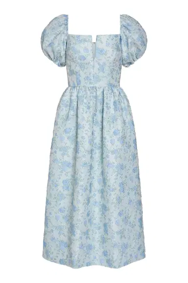 Markarian Lillian Cornflower And Mint Brocade Midi Dress | Thumbnail 1 Markarian Lillian Cornflower And Mint Brocade Midi Dress | Thumbnail 1