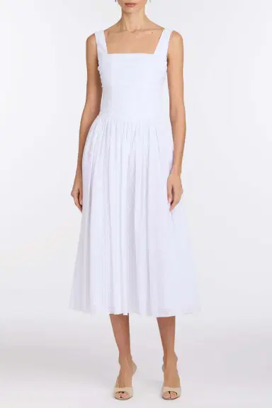 Markarian Maeve Cotton Eyelet Square Neck Midi Dress | Thumbnail 2 Markarian Maeve Cotton Eyelet Square Neck Midi Dress | Thumbnail 2