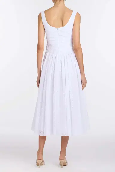 Markarian Maeve Cotton Eyelet Square Neck Midi Dress | Thumbnail 4 Markarian Maeve Cotton Eyelet Square Neck Midi Dress | Thumbnail 4