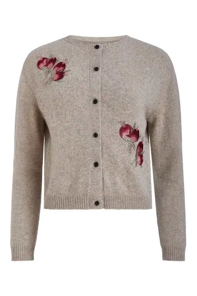 Markarian Theodora Pomegranate Knit Cardigan