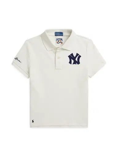 Polo Ralph Lauren Little Girl's & Girl's Yankees Polo Shirt - Deckwash White | Thumbnail 1