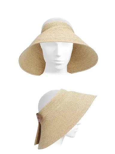 rag & bone Women's Meredith Rollable Raffia Visor | Thumbnail 3