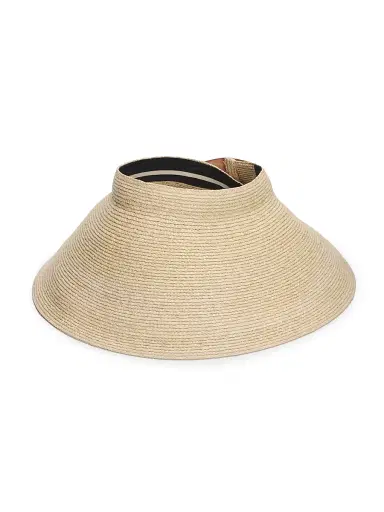 rag & bone Women's Meredith Rollable Raffia Visor | Thumbnail 1