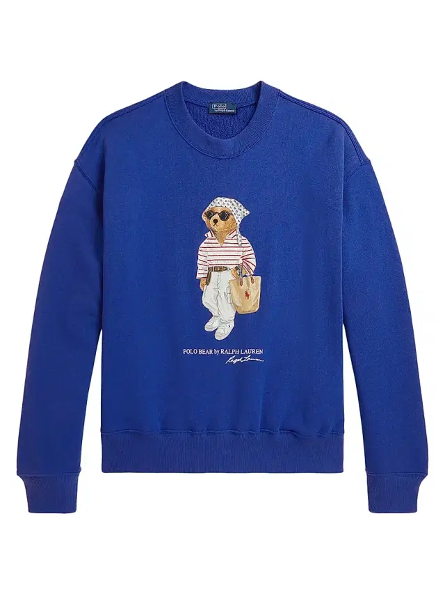 Polo Ralph Lauren Women's Graphic Cotton Fleece Pullover Sweater - Gala Blue