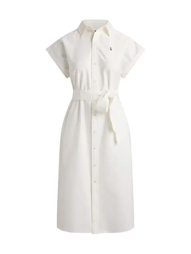 Polo Ralph Lauren Women's Cotton Oxford Belted Midi-Shirtdress - White