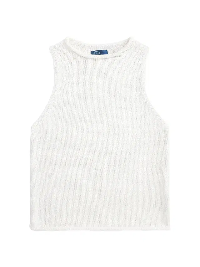 Polo Ralph Lauren Women's Sleeveless Linen-Blend Sweater Tank - White