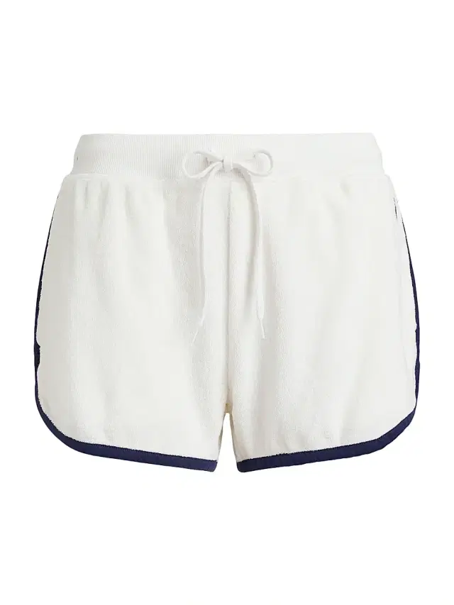 Polo Ralph Lauren Women's Contrast-Trimmed Cotton-Blend Terry Shorts - White
