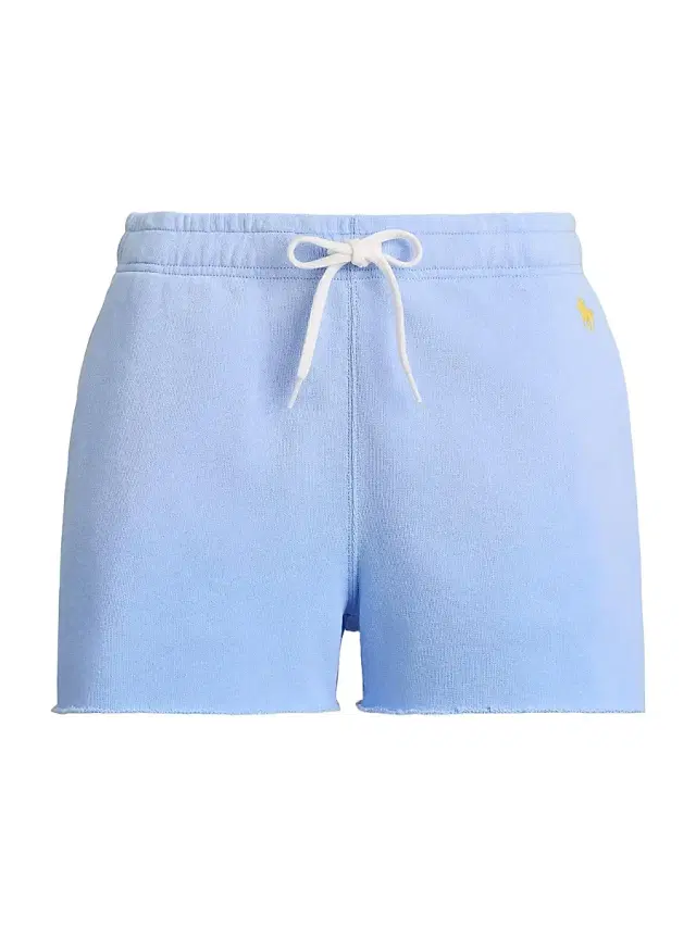 Women's Lightweight Fleece Drawstring Shorts - Baby Blue