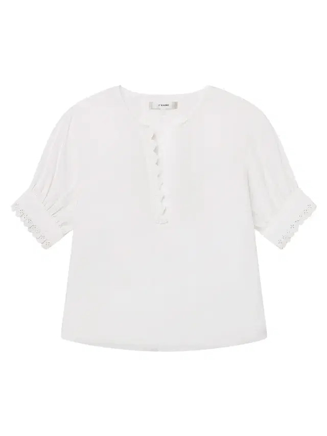 FRAME Women's The Keepsake Cotton Top - White