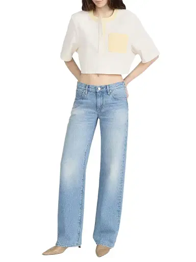 Frame Women's The Bodega Cotton T-Shirt - Lemon Multi - Size Large | Thumbnail 1 Frame Women's The Bodega Cotton T-Shirt - Lemon Multi - Size Large | Thumbnail 1
