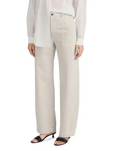 Frame Women's The Bow Cotton Cargo Pants - Flax - Size 31 | Thumbnail 5
