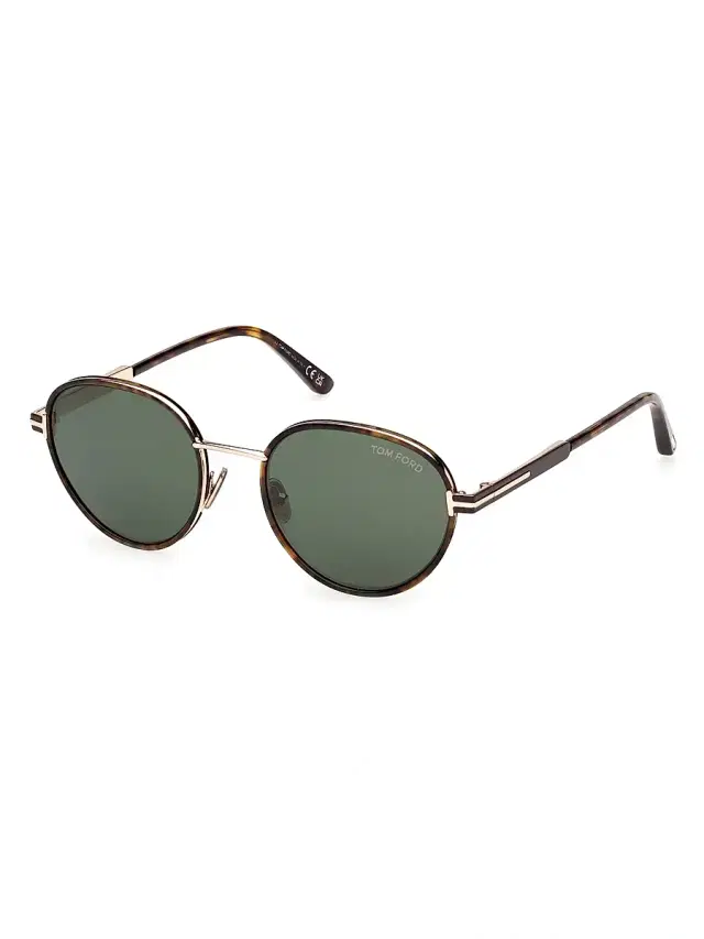 TOM FORD Women's Jet 51MM Round Sunglasses - Brown Green