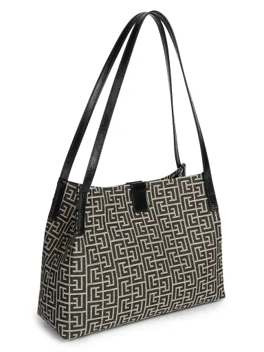 Balmain Women's Release Shopper Tote Bag - Ivoire Noir | Thumbnail 4