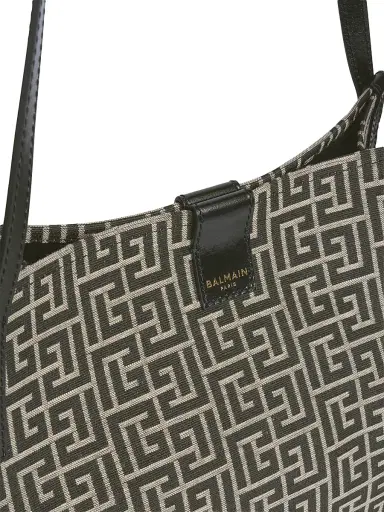 Balmain Women's Release Shopper Tote Bag - Ivoire Noir | Thumbnail 5