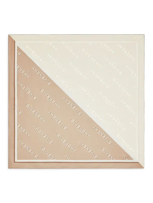 Givenchy Women's Shadow Bicolor Square Scarf in Silk - Ecru