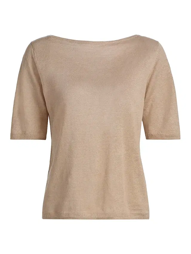 Women's Knit Boatneck Top - Desert
