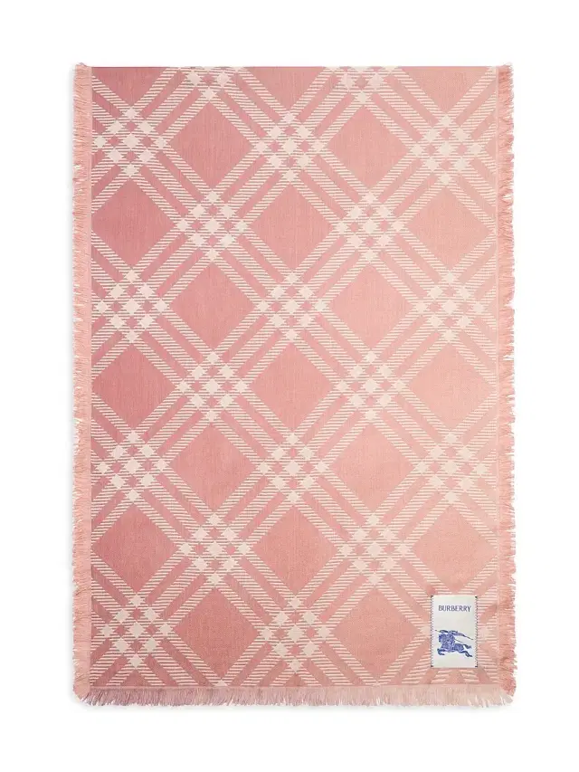Burberry Women's Check Wool-Silk Scarf - Compact Pink