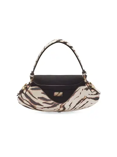 Ganni Women's B-Kat Zebra Shoulder Bag - White | Thumbnail 3 Ganni Women's B-Kat Zebra Shoulder Bag - White | Thumbnail 3