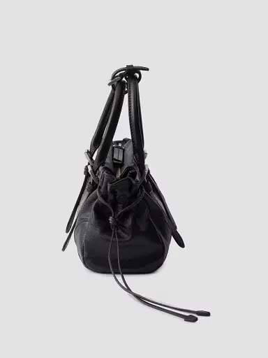 Prada Women's Bonnie Leather Top Handle Bag - Black | Thumbnail 6