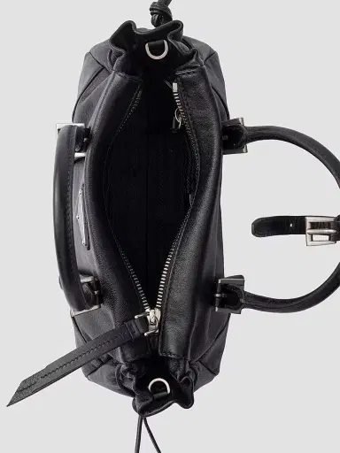 Prada Women's Bonnie Leather Top Handle Bag - Black | Thumbnail 7