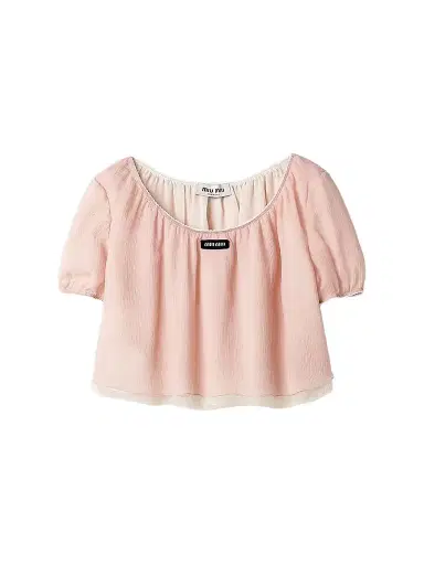 Miu Miu Women's Chiffon Top - Pink | Thumbnail 1 Miu Miu Women's Chiffon Top - Pink | Thumbnail 1
