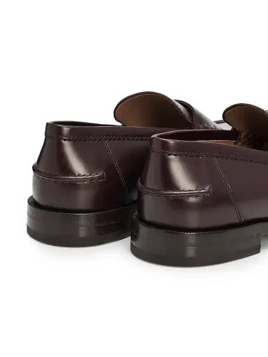 Gianvito Rossi Men's Preppy Leather Loafers - Moka | Thumbnail 3