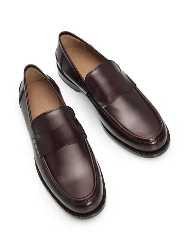 Gianvito Rossi Men's Preppy Leather Loafers - Moka | Thumbnail 4