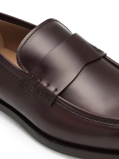 Gianvito Rossi Men's Preppy Leather Loafers - Moka | Thumbnail 5
