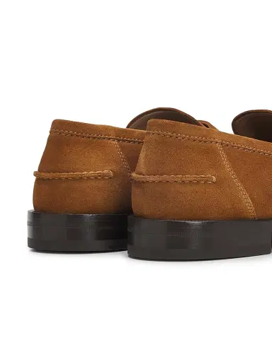 Gianvito Rossi Men's Preppy 45MM Suede Penny Loafers - Texan - Size 11.5 | Thumbnail 3