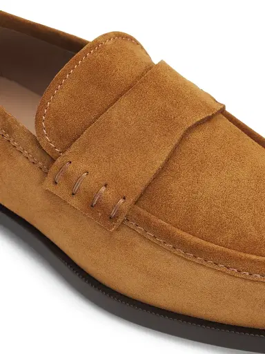 Gianvito Rossi Men's Preppy 45MM Suede Penny Loafers - Texan - Size 11.5 | Thumbnail 5