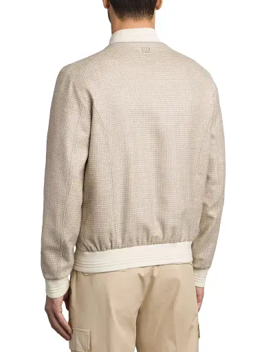 Stefano Ricci Men's Wool and Silk Blend Blouson Jacket - Beige - Size 46 | Thumbnail 3 Stefano Ricci Men's Wool and Silk Blend Blouson Jacket - Beige - Size 46 | Thumbnail 3