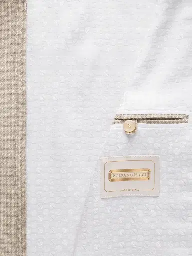 Stefano Ricci Men's Wool and Silk Blend Blouson Jacket - Beige - Size 46 | Thumbnail 8 Stefano Ricci Men's Wool and Silk Blend Blouson Jacket - Beige - Size 46 | Thumbnail 8