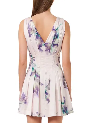 NICHOLAS Women's Elvira Floral Linen-Blend Minidress | Thumbnail 4 NICHOLAS Women's Elvira Floral Linen-Blend Minidress | Thumbnail 4