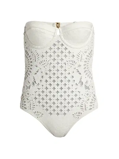 Zimmermann Women's Indra Embroidered One-Piece Swimsuit - | Thumbnail 1