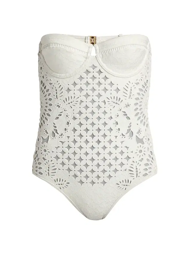 Zimmermann Women's Indra Embroidered One-Piece Swimsuit -