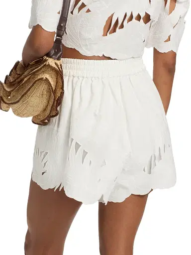 Zimmermann Women's Mahon Embroidered Shorts | Thumbnail 5 Zimmermann Women's Mahon Embroidered Shorts | Thumbnail 5
