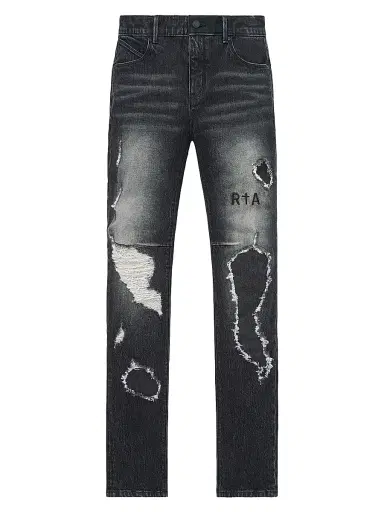RTA Men's Chaparral Distressed Skinny Jeans - Fray Noir - Size 40 | Thumbnail 1 RTA Men's Chaparral Distressed Skinny Jeans - Fray Noir - Size 40 | Thumbnail 1