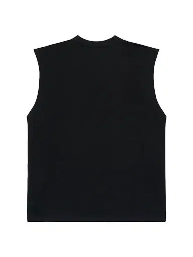 RTA Men's Chaparral Terry Cursive Logo Muscle Tank - Black Cursive | Thumbnail 2
