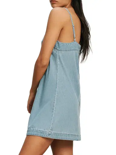 Veronica Beard Women's Chapmond Cotton Denim A-Line Minidress - Big Splash - Size 12 | Thumbnail 3 Veronica Beard Women's Chapmond Cotton Denim A-Line Minidress - Big Splash - Size 12 | Thumbnail 3