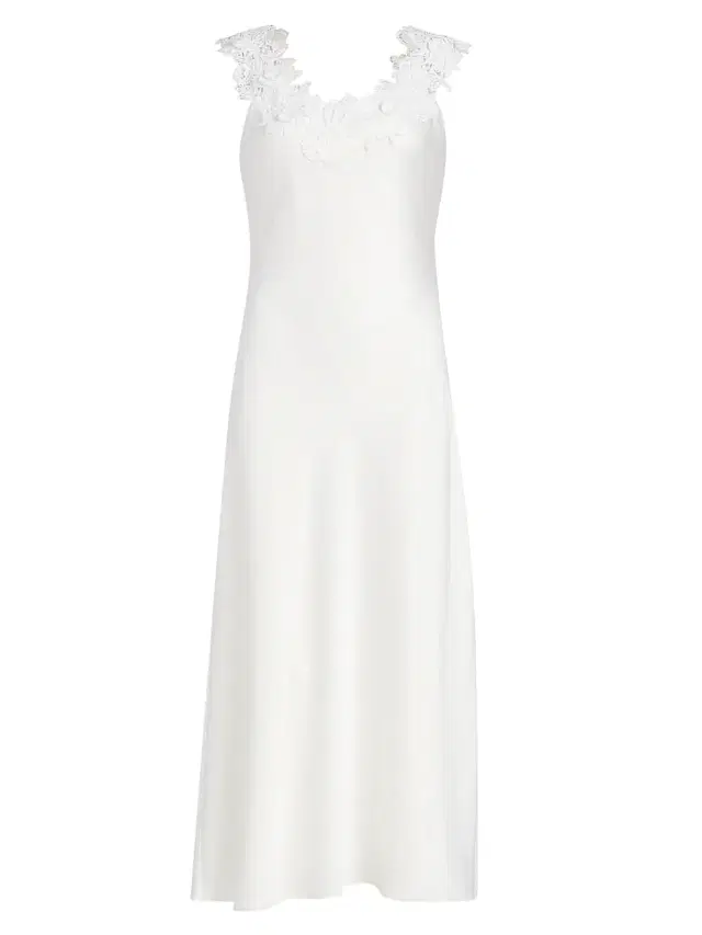 Generation Love Women's Lala Hammered Lace Midi-Dress - White
