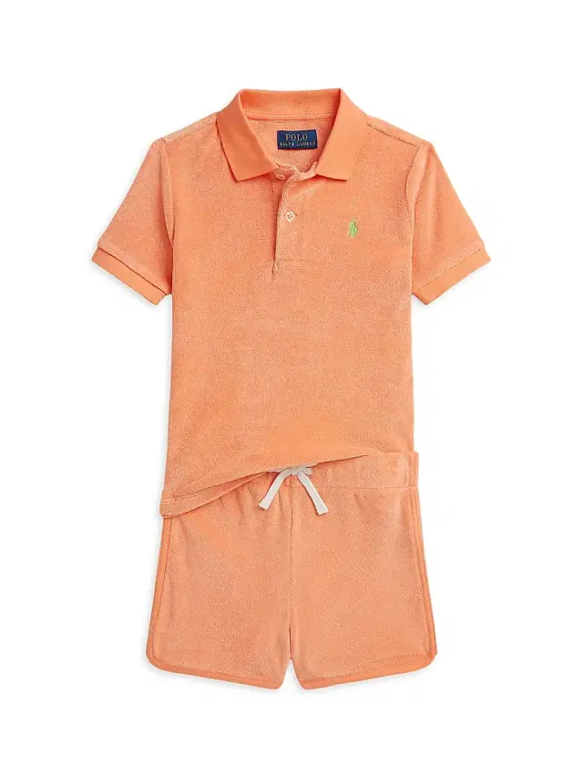 Polo Ralph Lauren Little Boy's & Boy's Cotton-Blend Polo Shirt & Shorts Set - Poppy